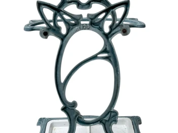 Art Nouveau Enameled Iron Umbrella Stand, 1900s